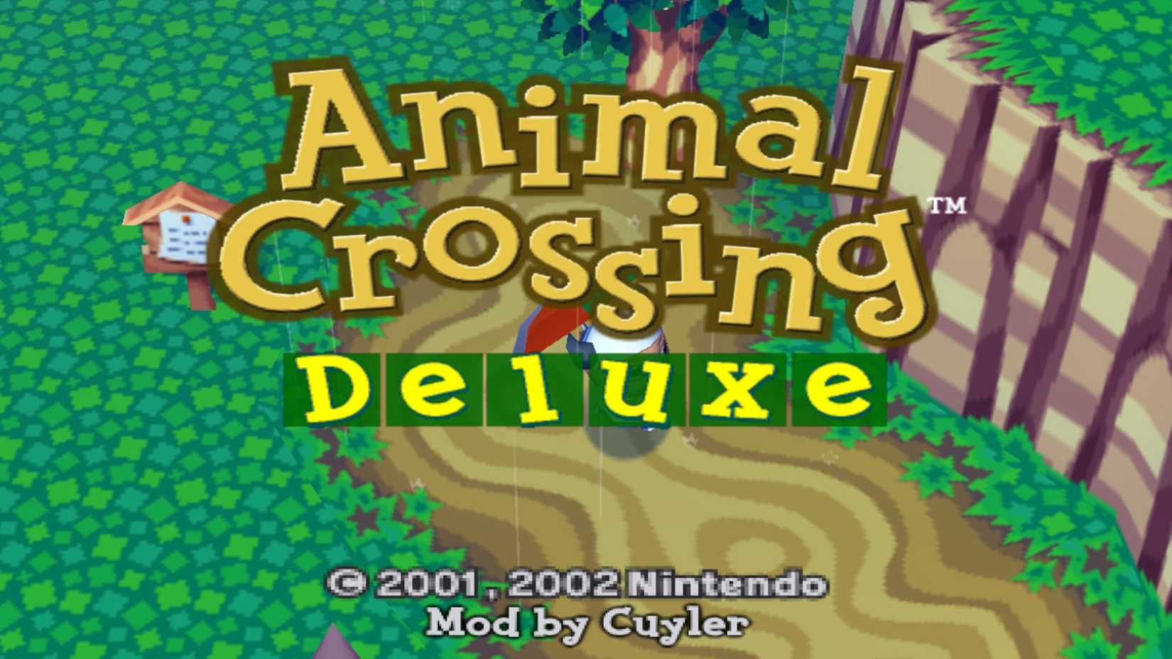 Loading screen for the mod rom hack Animal Crossing Deluxe by Cuyler