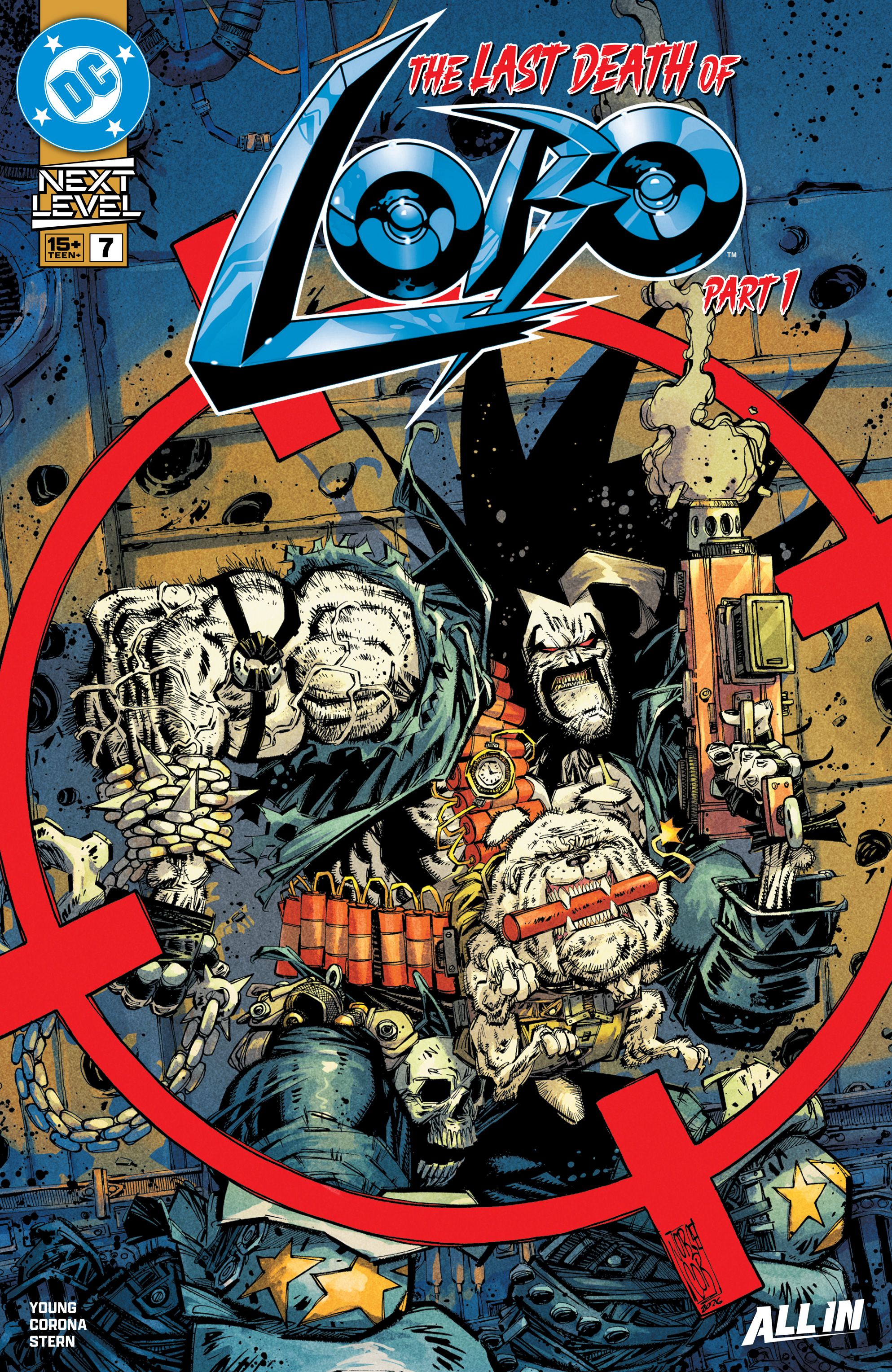Lobo and Dawg in a rifle's target scope
