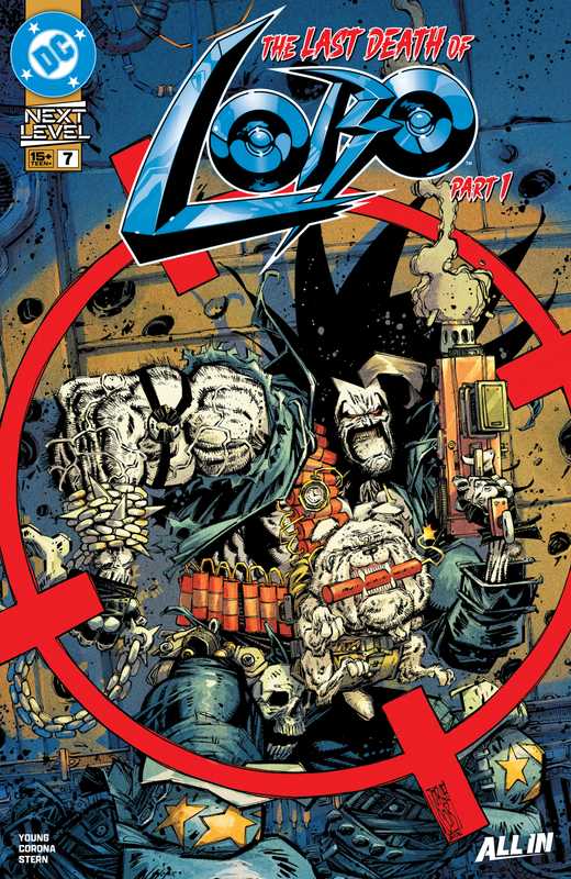Lobo and Dawg in a rifle's target scope