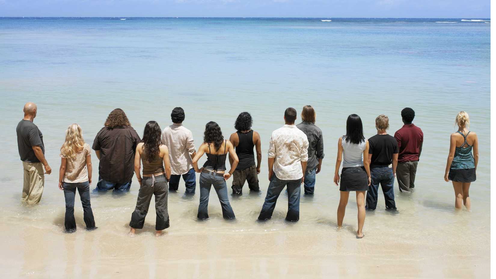 The Cast of Lost with Their Backs to the Camera