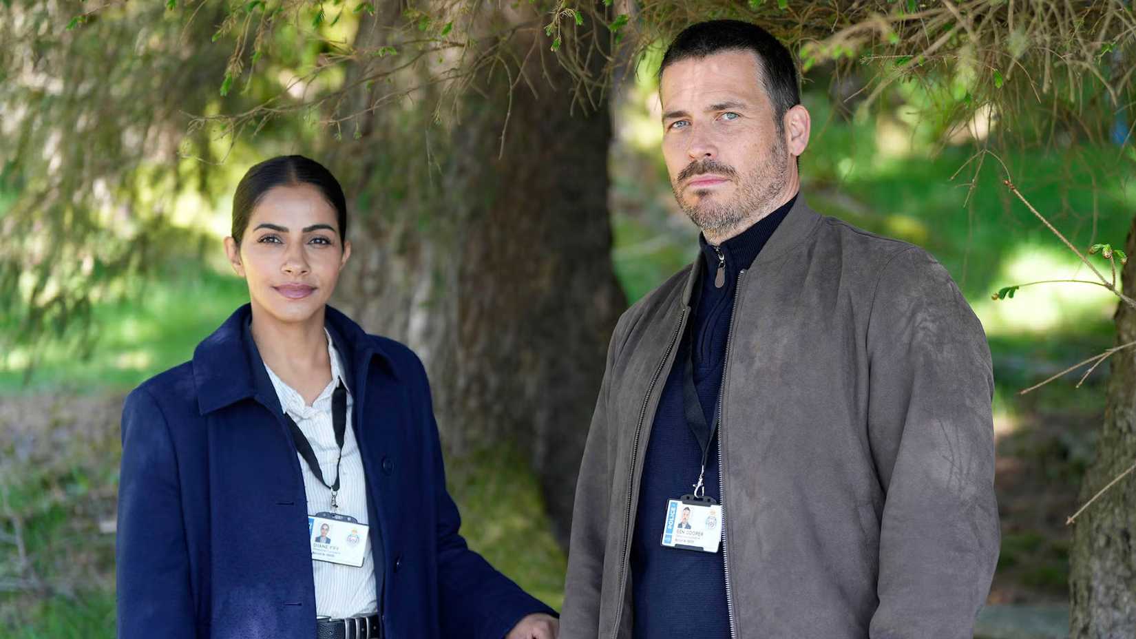 Mandip Gill and Robert James-Collier in Cooper and Fry on Channel 5