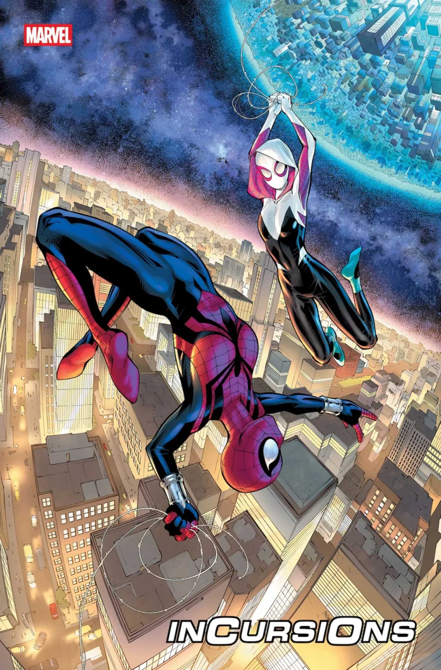 Marvel Incursions art, Spider-Gwen vs. Spider-Girl