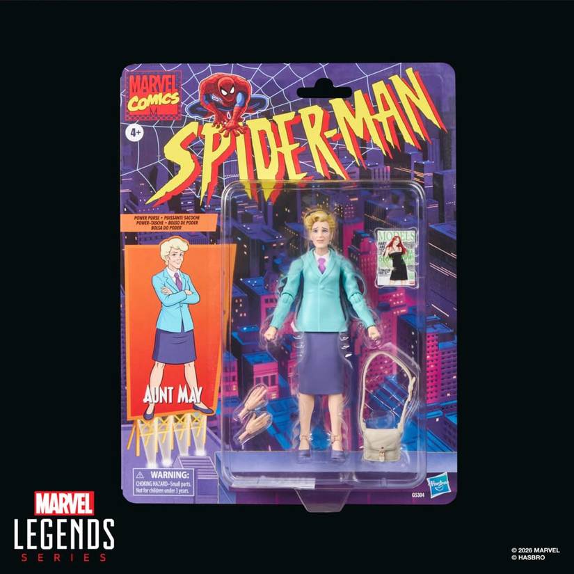 Marvel Legends Retro Cardback figure of Aunt May in packaging