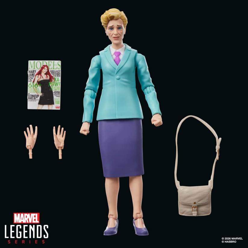 Marvel Legends Retro Cardback figure of Aunt May with accessories.