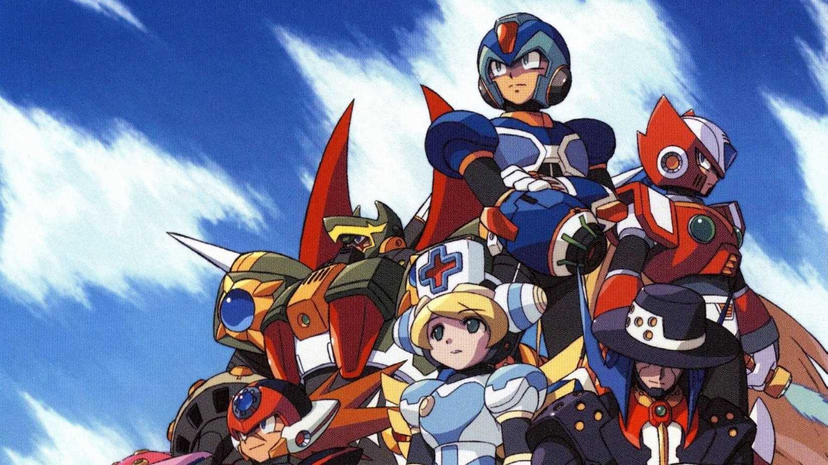 Key art featuring the key party members of Mega Man X Command Mission.