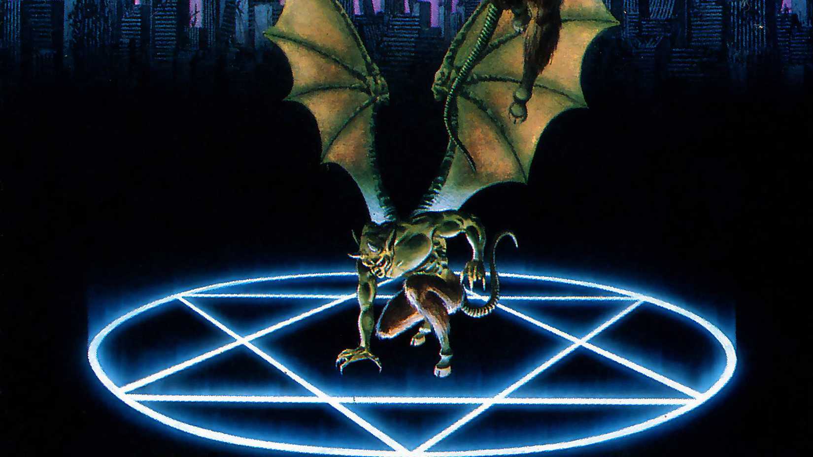 A demon on a pentagram in Megami Tensei 2 art.