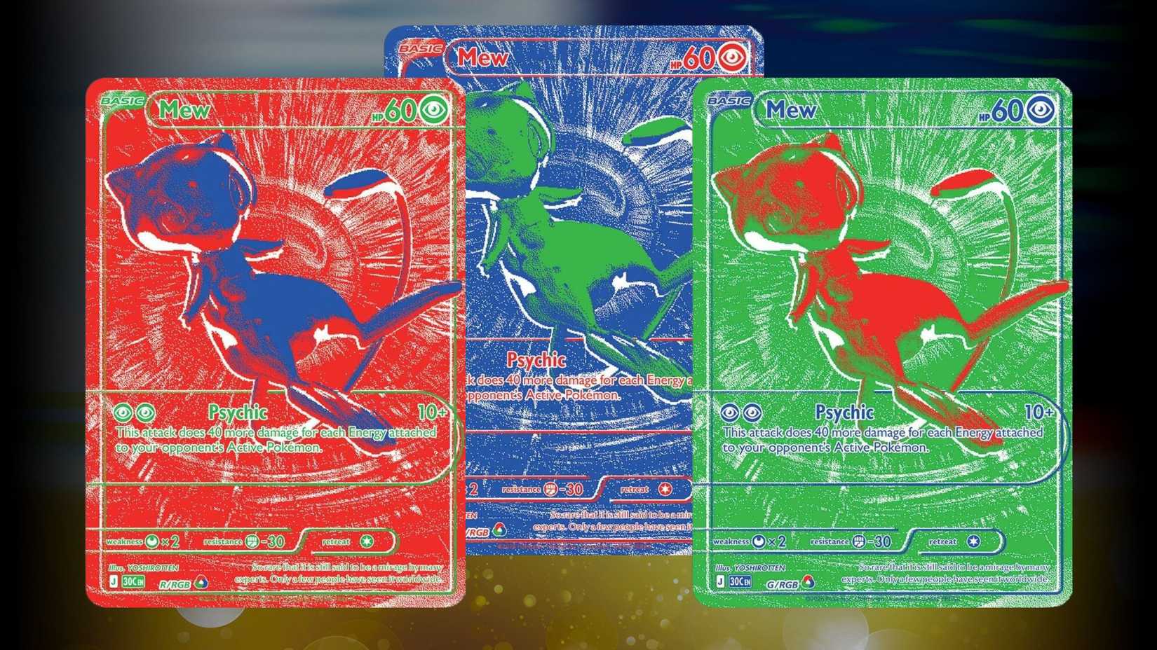 Mew RBG Cards for Pokemon TCG 30th Celebration set