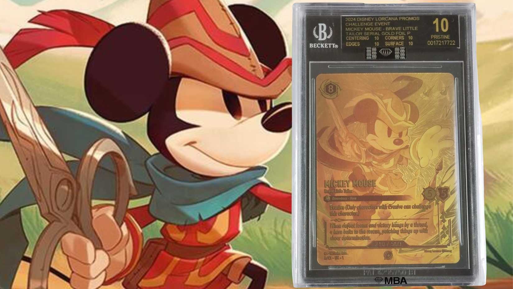 Mickey Mouse Brave Little Tailor Gold Foil Promo Beckett 10 Sold In March 2026 For 138 Thousand