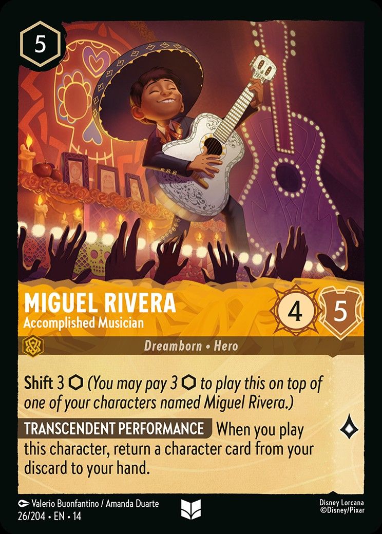 Miguel Rivera Accomplished Musician Disney Lorcana card