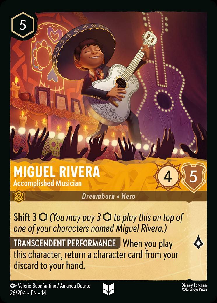 Miguel Rivera Accomplished Musician Disney Lorcana card