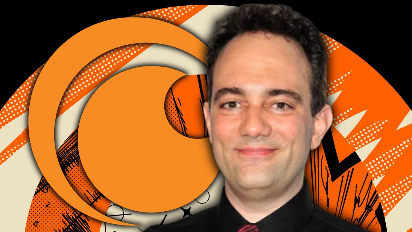 Mike McFarland and Crunchyroll logo image