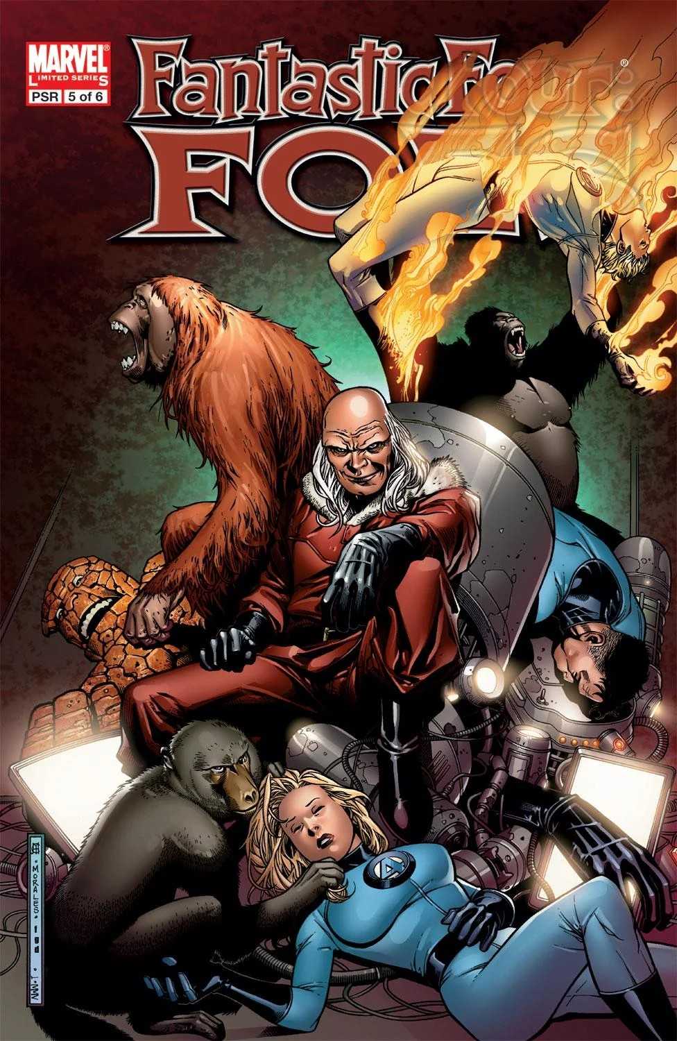 The cover of Fantastic Four: Foes #5 showing Red Ghost and his Super-Apes.