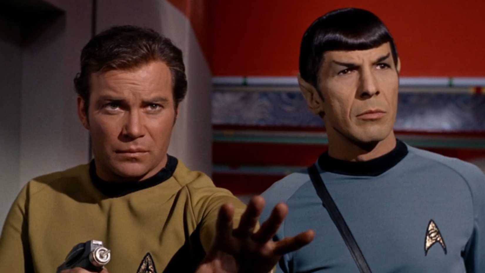 Kirk and Spock in "Wink of an Eye" episode of Star Trek: The Original Series