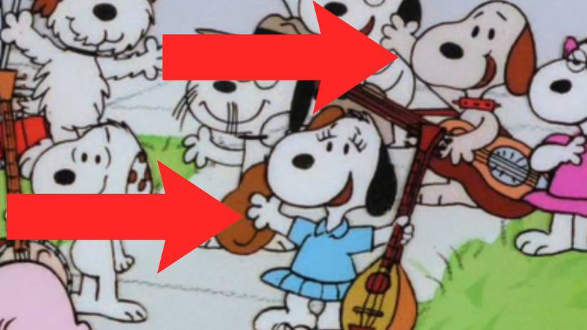 Snoopy's sister Molly and brother Rover in the TV special Snoopy's Reunion.