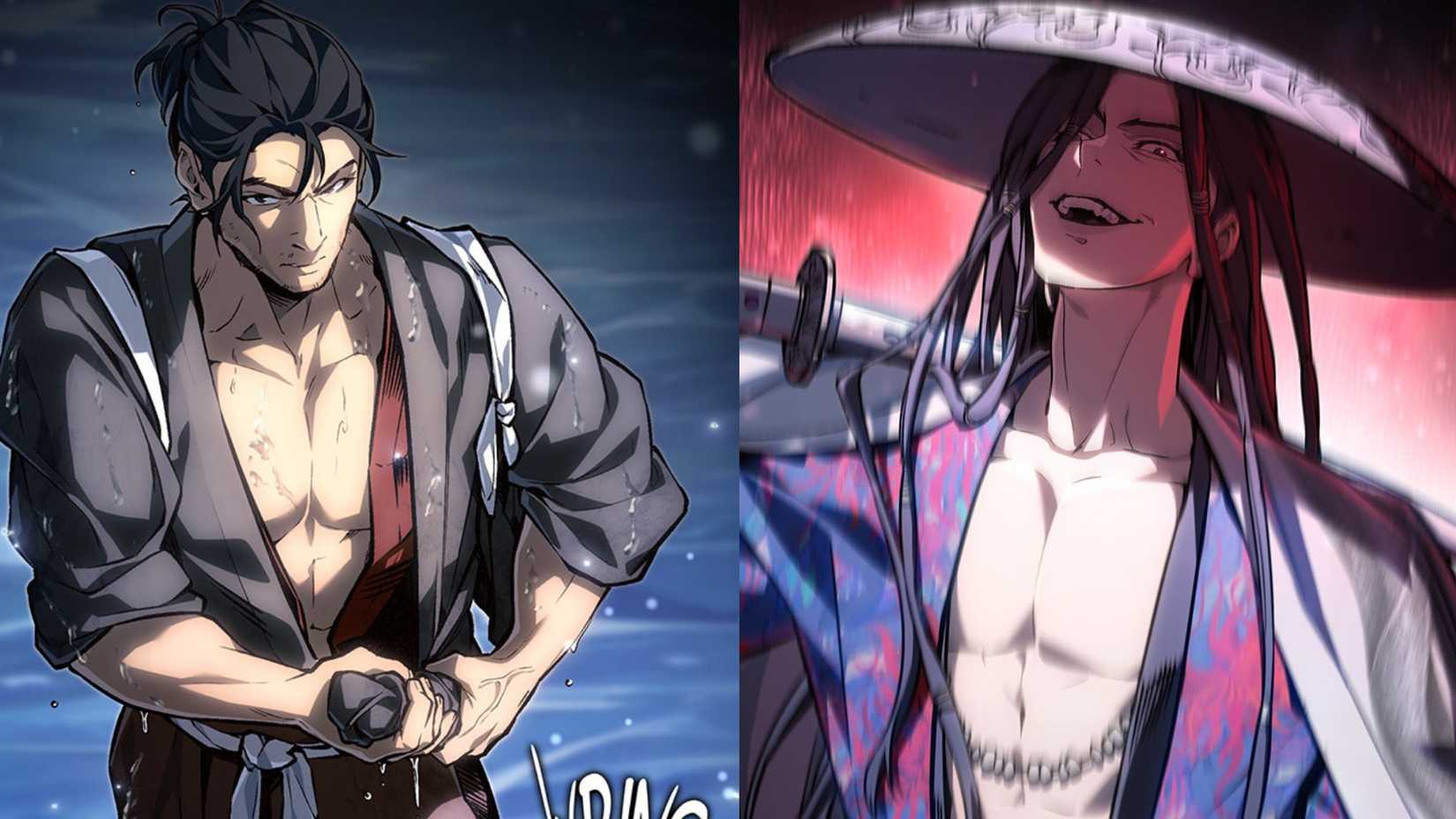 Musashi and Ganryu in the Onimusha way of the sword webtoon