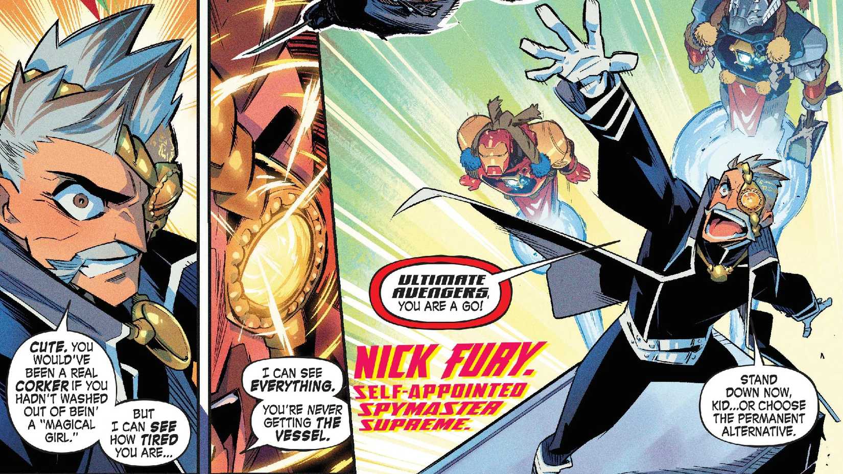 Nick Fury commands the Ultimate Avengers in Marvel Mangaverse Web of Blood #1