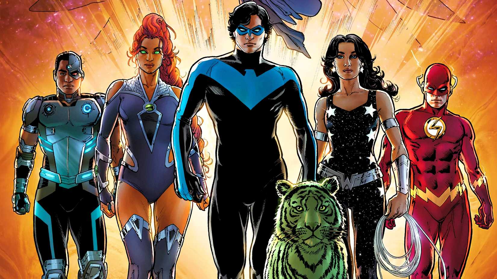 Nightwing's Teen Titans assemble in DC Comics cover art