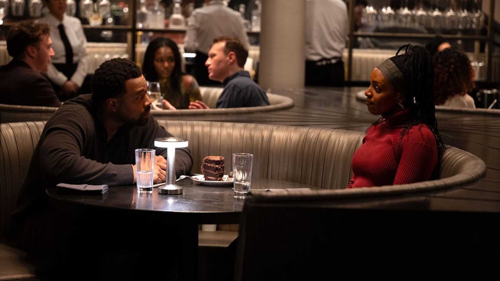 LaRoyce Hawkins as Officer Kevin Atwater, Karen Obilom as Tasha Fox in Chicago PD