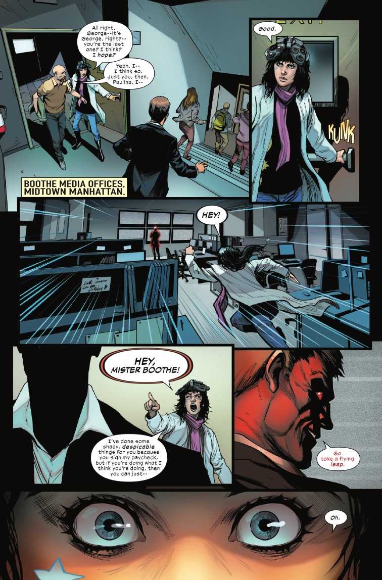 Paulina aka Sightseer confronts Boothe in Ultimate Impact Reborn #5