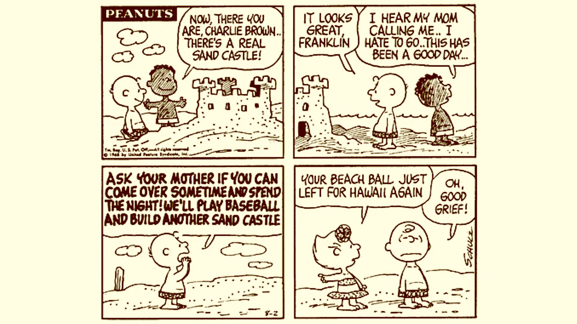 Peanuts Franklin August 2 1968