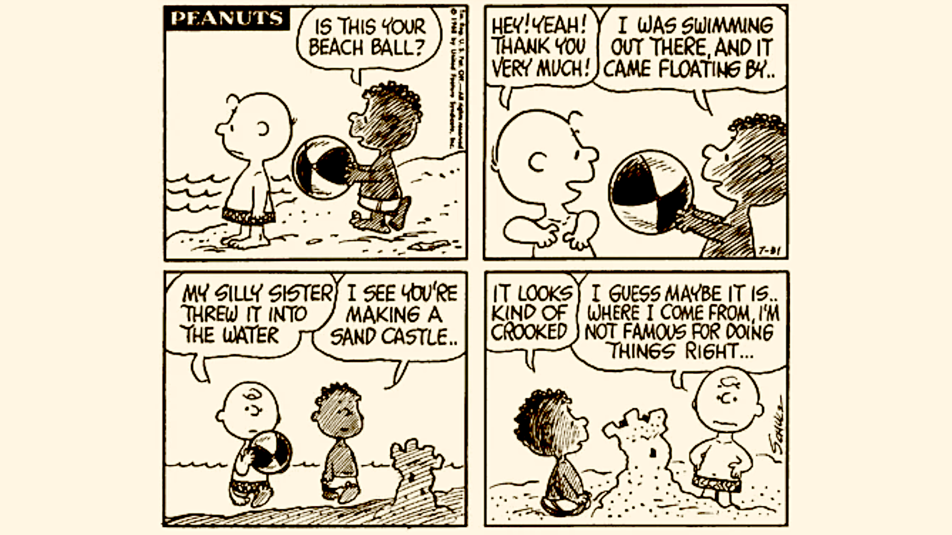 Peanuts Franklin July 31 1968