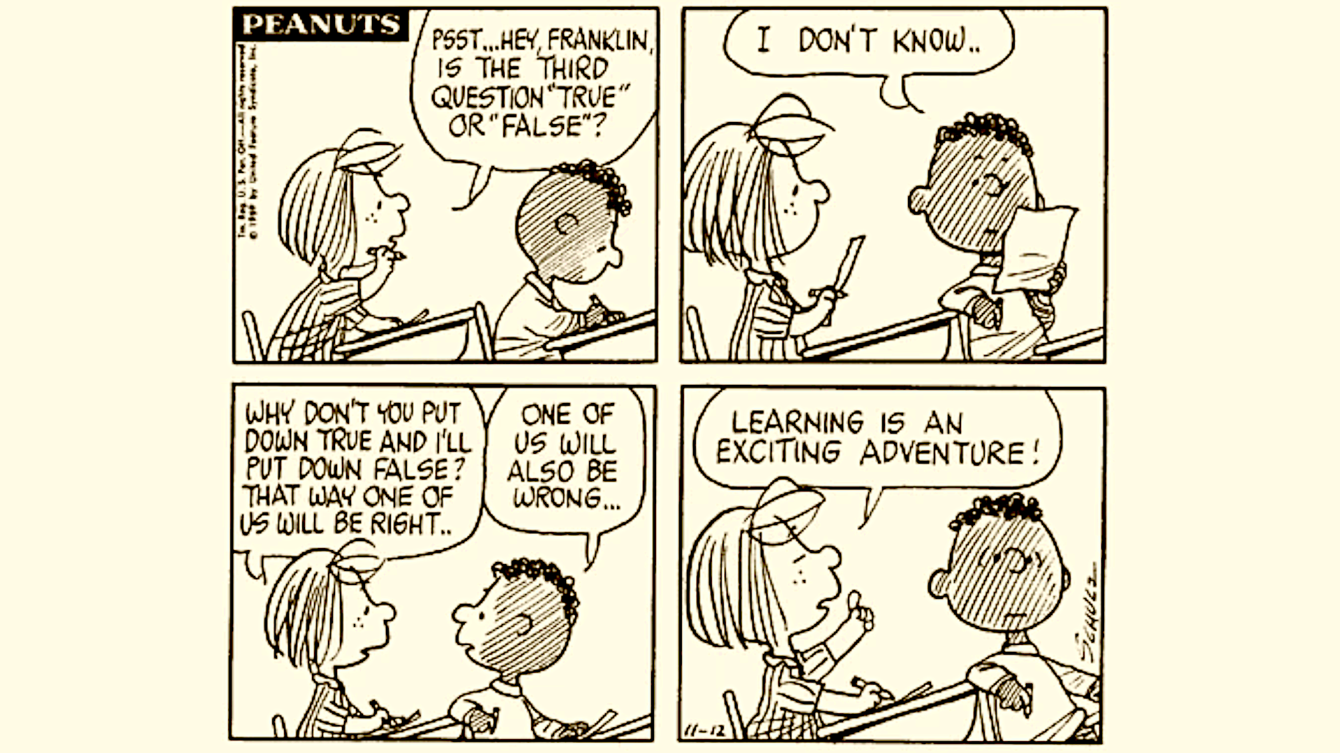 Peanuts Franklin November 12 1969