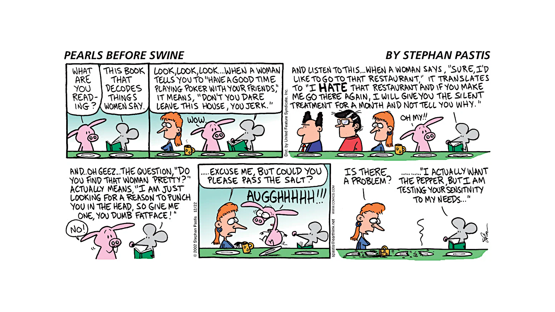 Peanuts Successor Comic Strip Pearls Before Swine December 22 2002