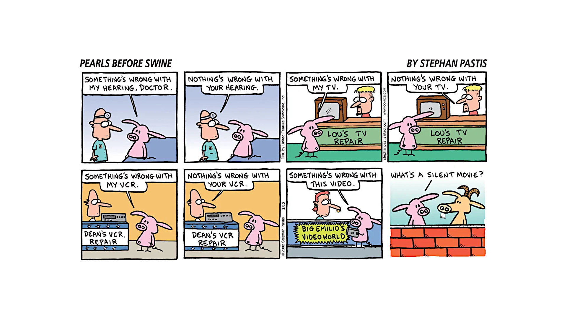Peanuts Successor Comic Strip Pearls Before Swine March 10 2002