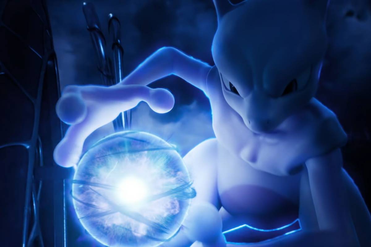 Official Pokémon Mewtwo Redesign card art for 30th anniversary TCG celebration set