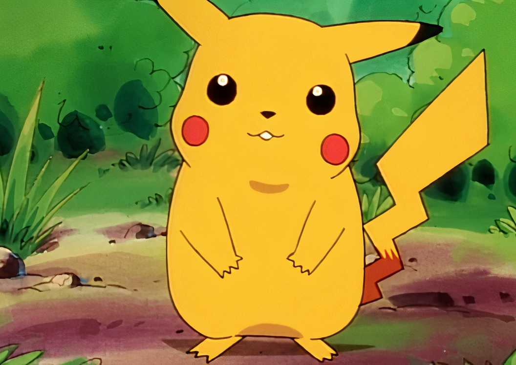 Pokemon pikachu with green background