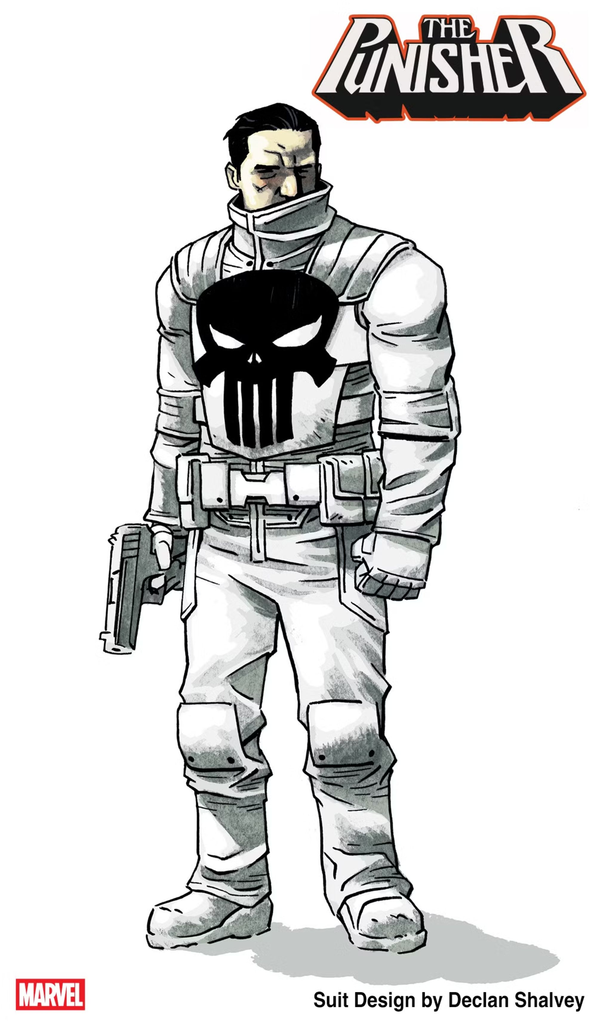 punisher new costume all white declan shalvey