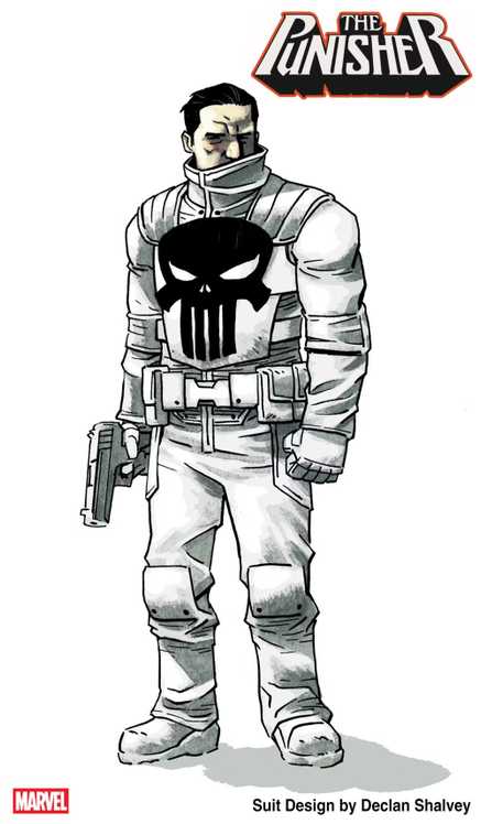 punisher new costume all white declan shalvey