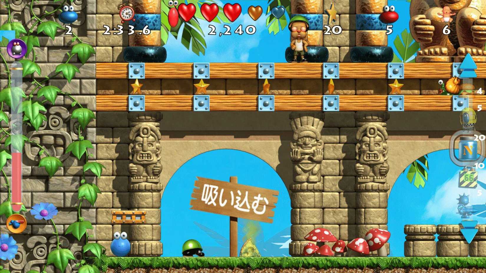 Gameplay of a level from Putty World.