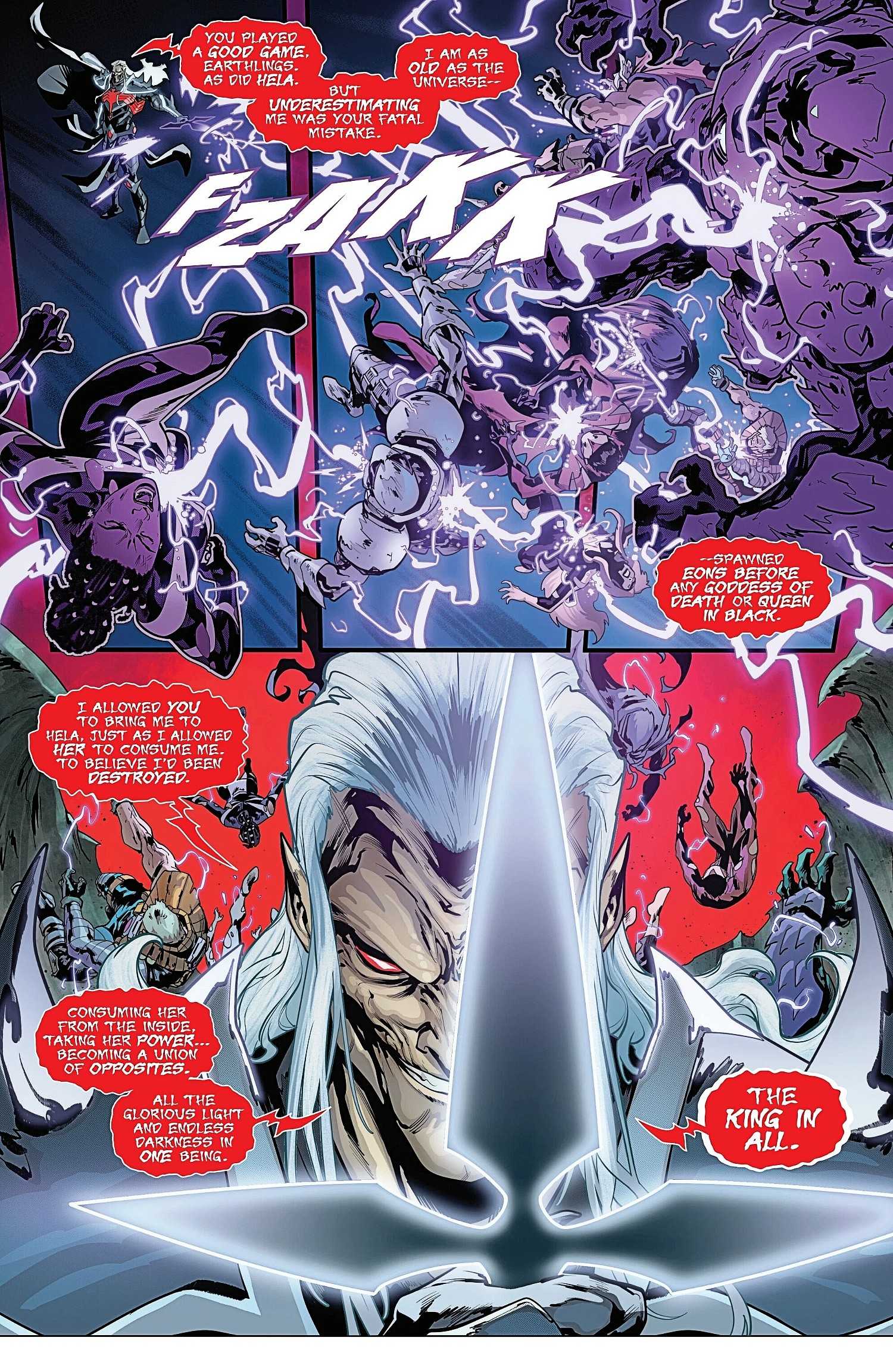 Queen in Black Defenders of Light and Dark #3, Knull becomes the King in All