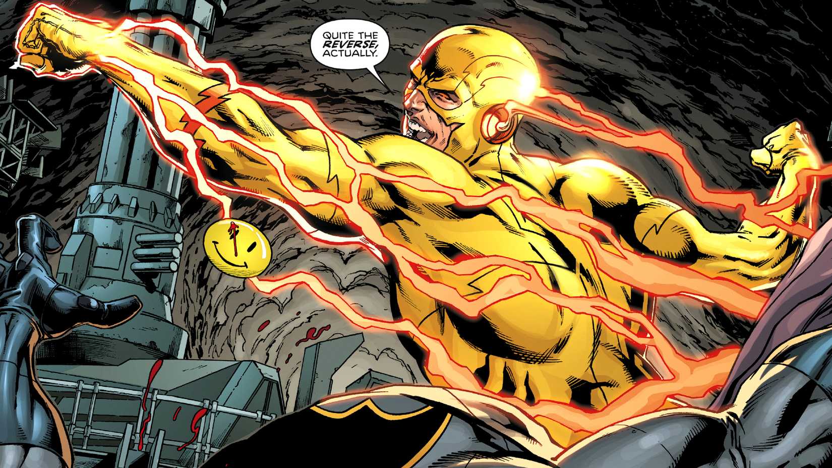 Reverse-Flash punches Batman in Doomsday Clock