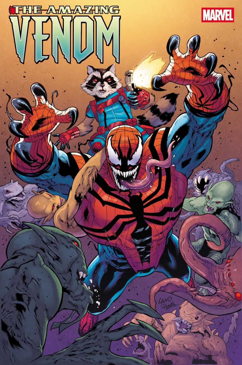 Rocket Raccoon teams up with Fred Myers in The Amazing Venom cover