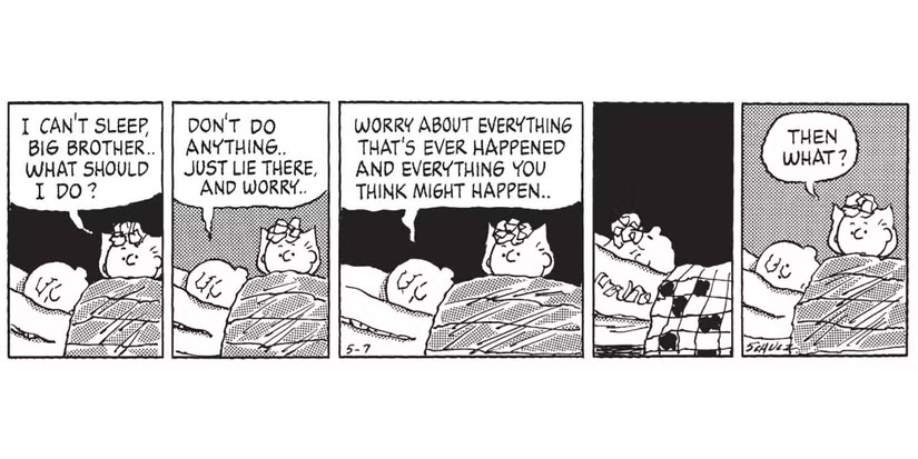 Sally Turns to Charlie Brown When She Cannot Sleep Peanuts comic strip