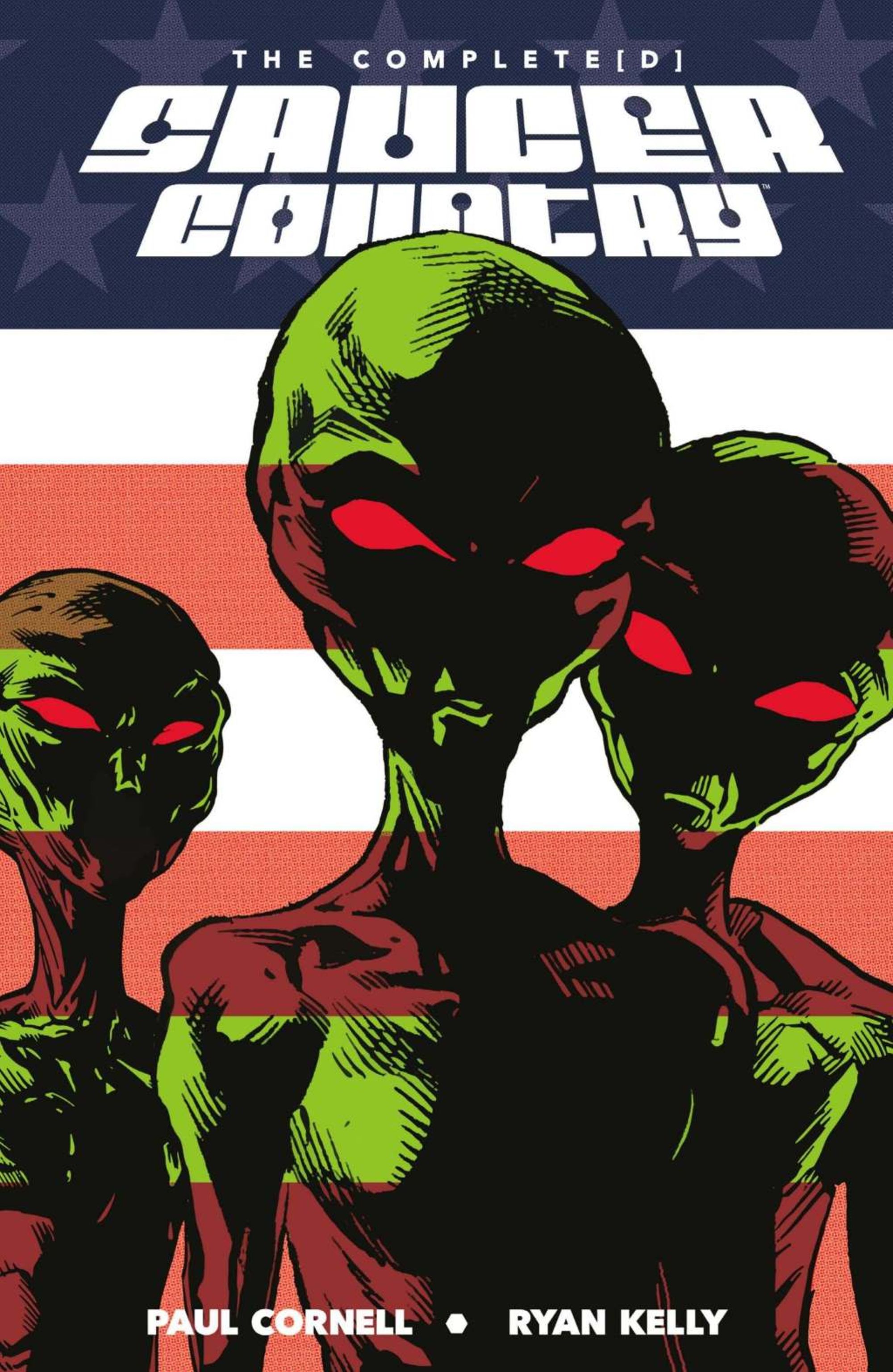 saucer country cover art of aliens and american flag
