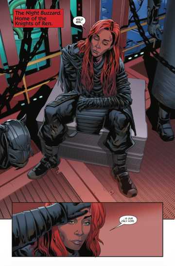 Tava Ren seated in a chair looking desperate