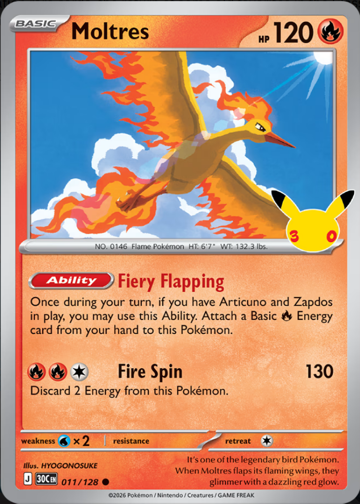 Moltres by HYOGONOSUKE Pokemon 30th Celebration