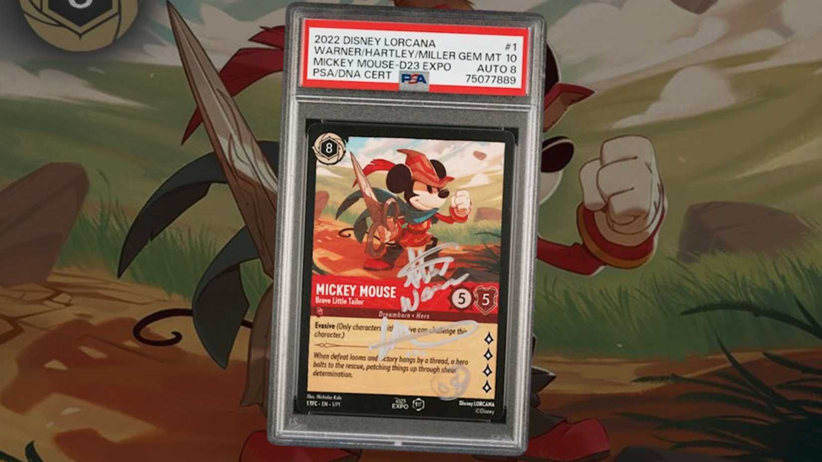 Signed Mickey Mouse Brave Little Tailor D23 Promo PSA 10 Sold For Over 6 thousand