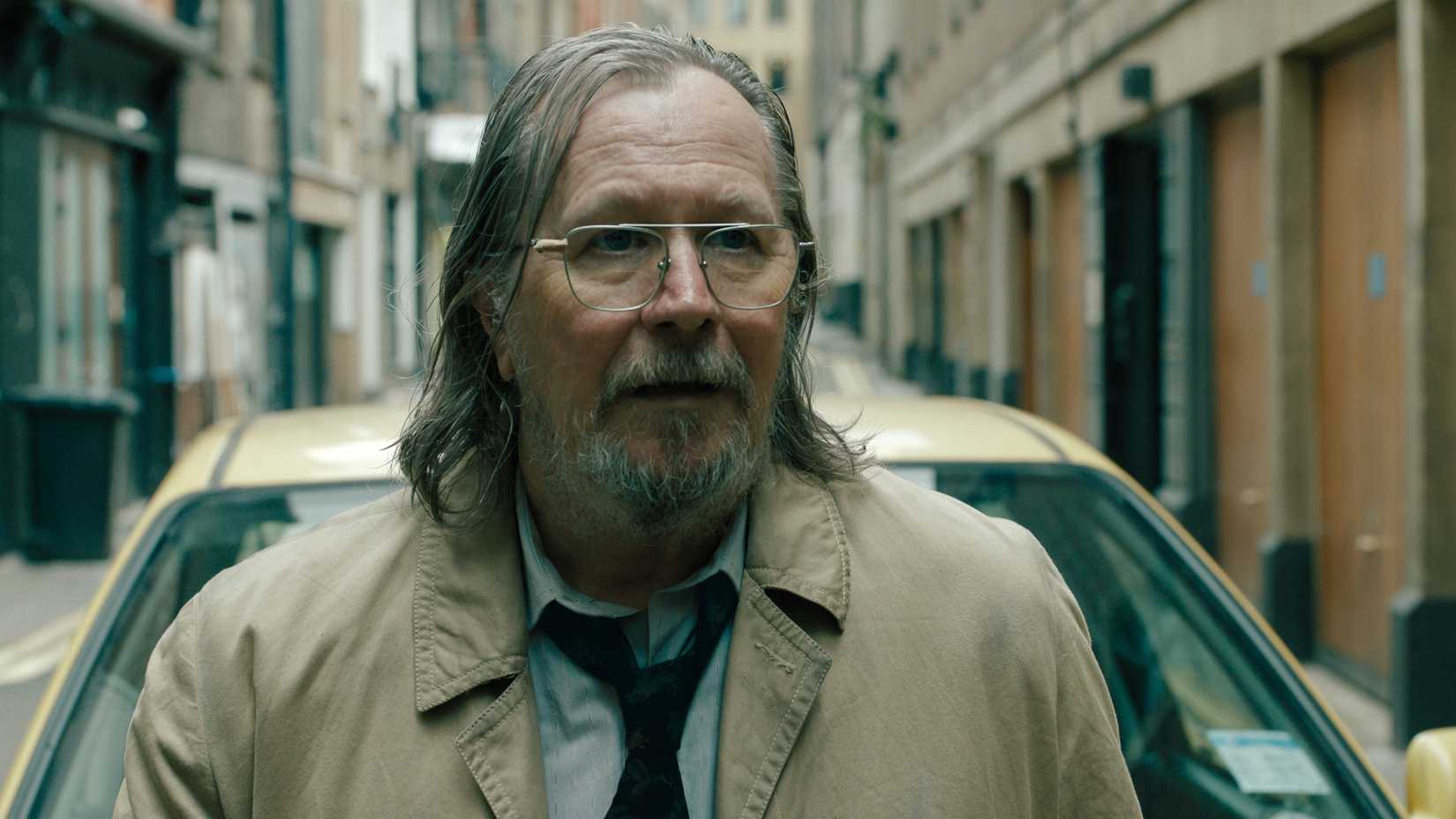 Gary Oldman as Jackson Lamb staring at something in Slow Horses.