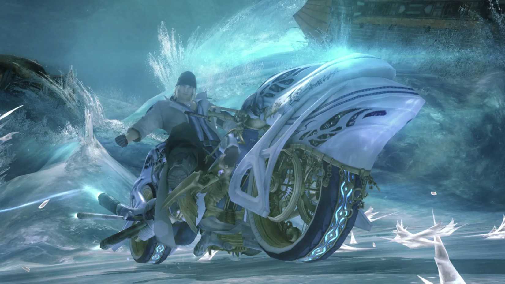 Snow riding his eidolon bike in final fantasy 13