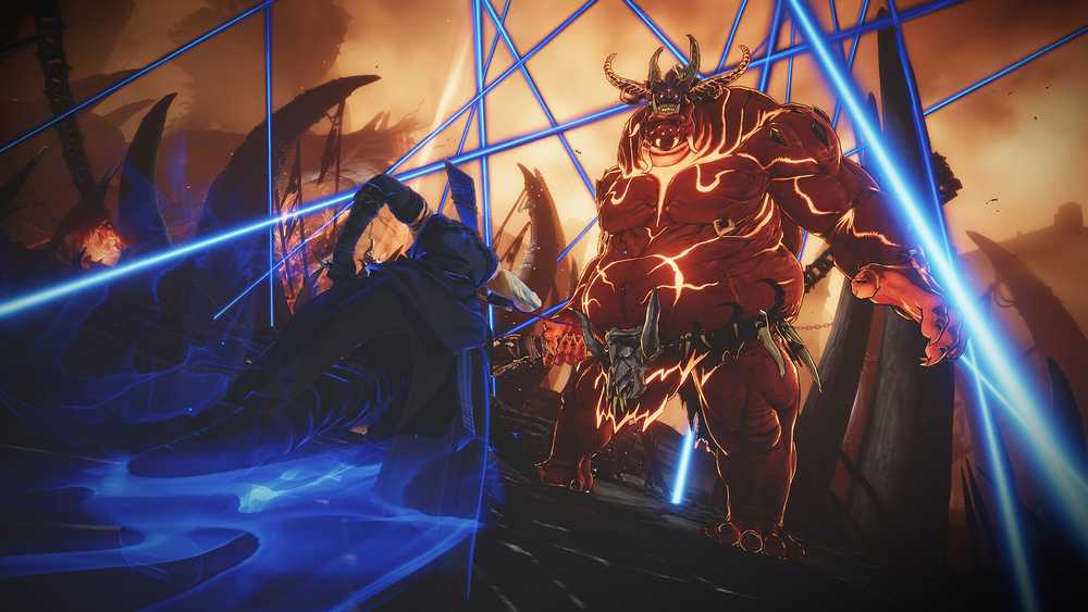 Solo Leveling Arise Overdrive screenshot of main character rushing into battle against enemy