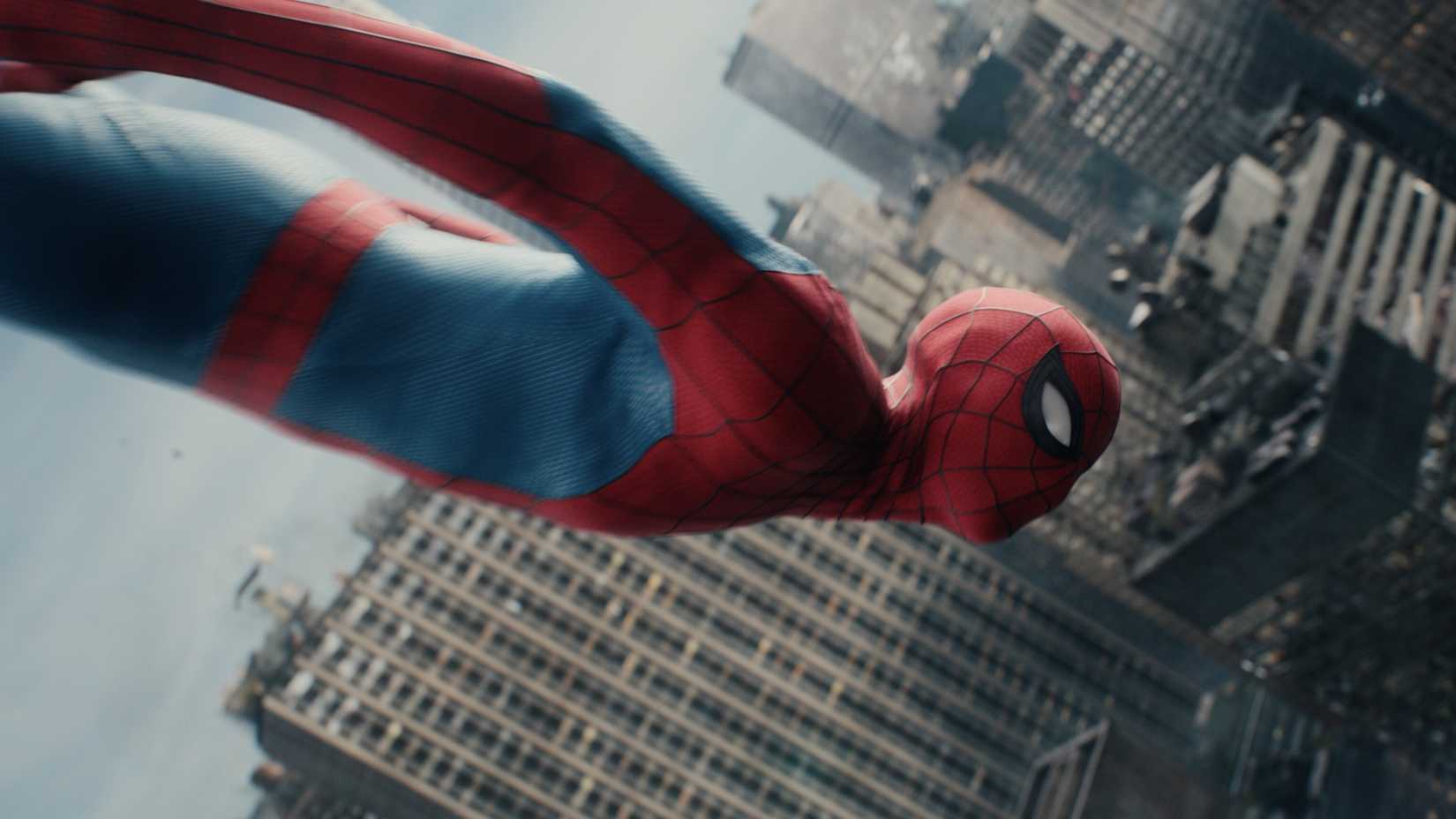 Spider-Man swinging in Spider-Man Brand New Day