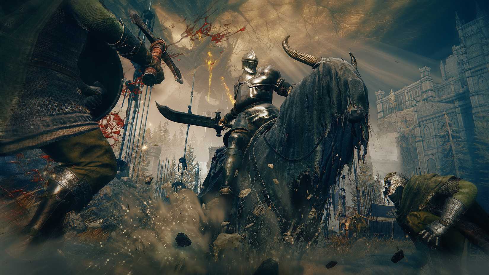 Elden Ring Tarnished Pack promo shot showing a knight in heavy armor
