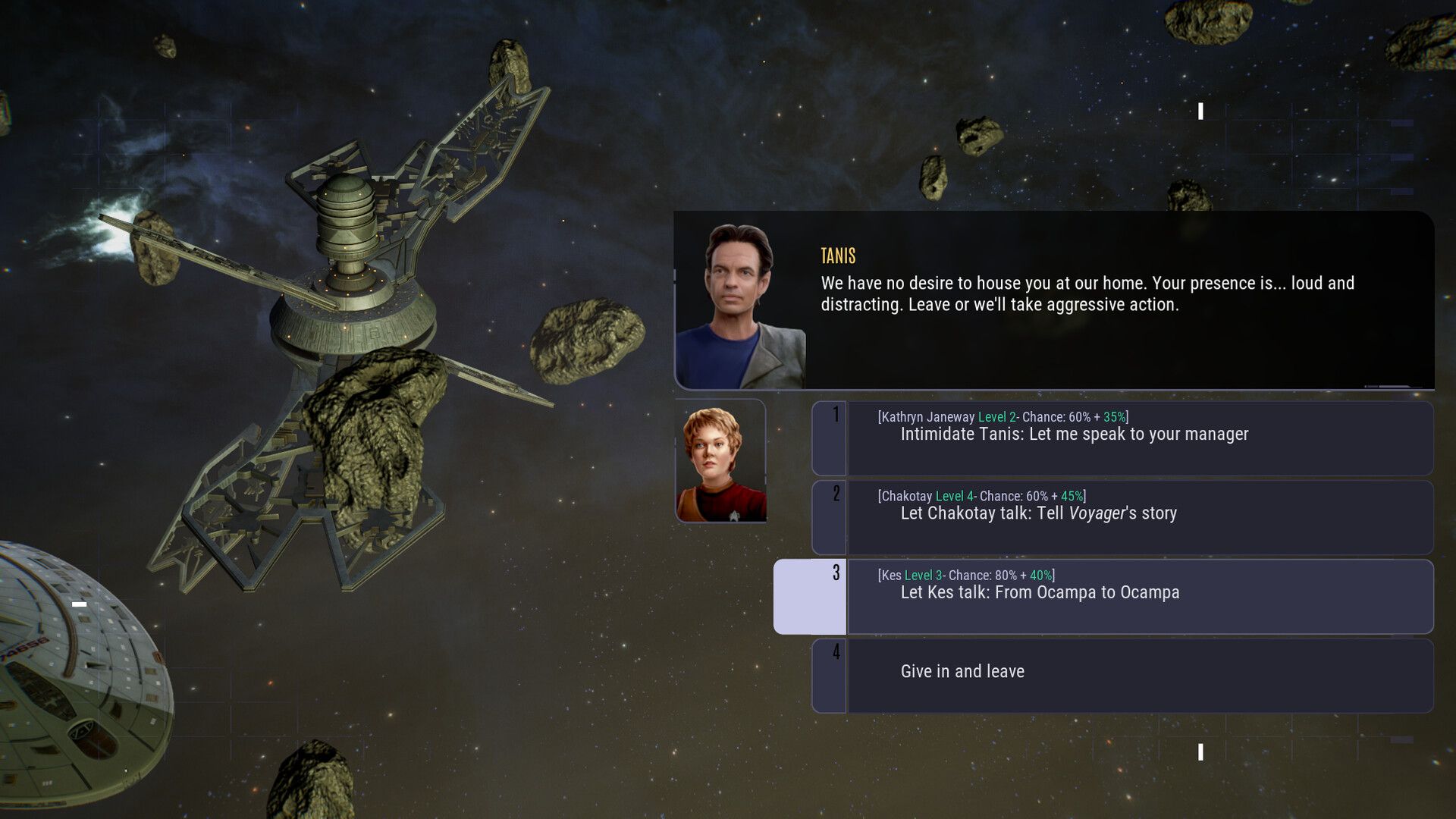 Image shows gameplay from Star Trek: Voyager - Across the Unknown