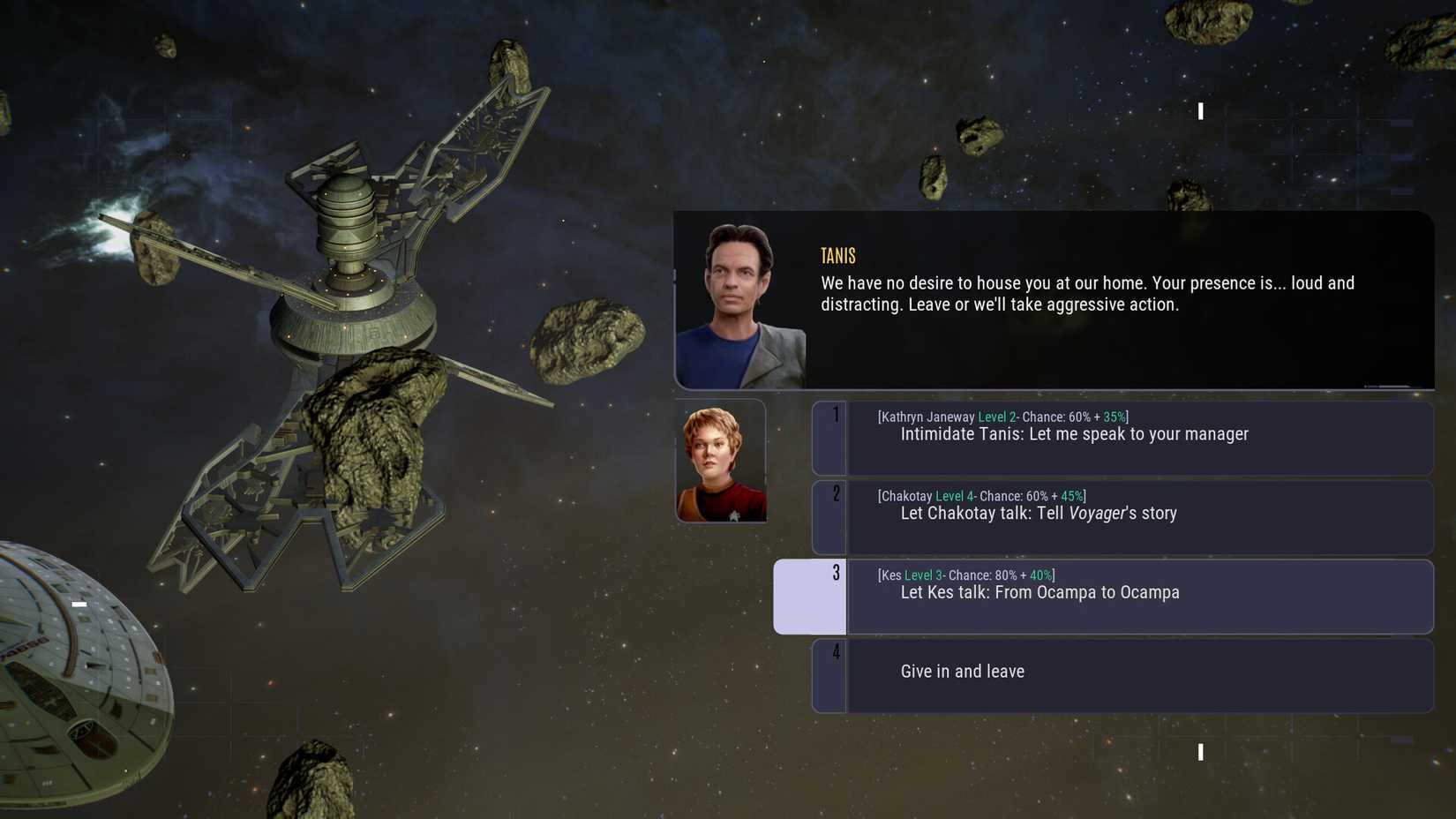 Image shows gameplay from Star Trek: Voyager - Across the Unknown