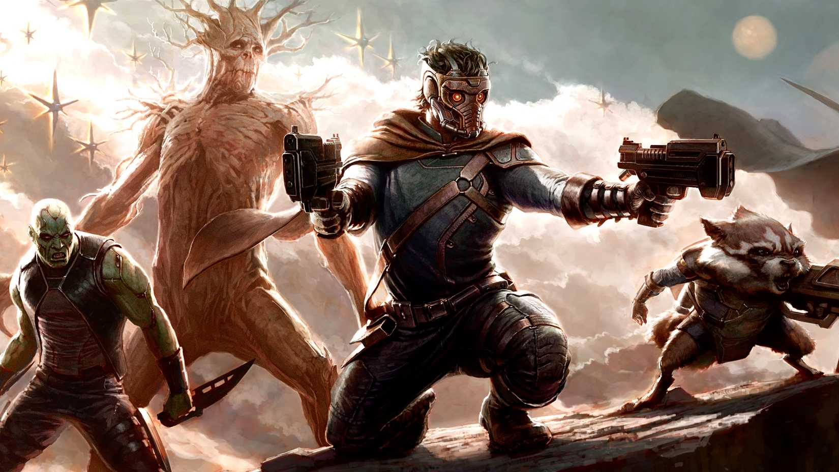 Star-Lord wears an alternate costume in the MCU's Guardians of the Galaxy concept art