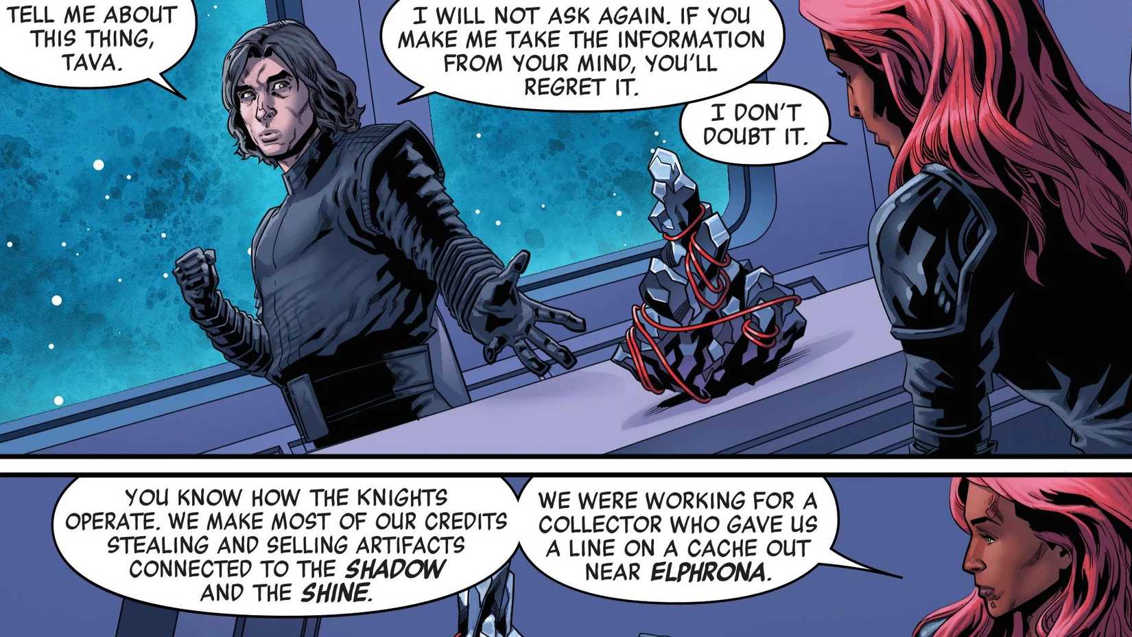star wars' kylo ren debates with tava ren about the force